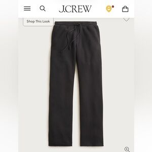 J. Crew Heritage Fleece Black Sweat Pants NWT